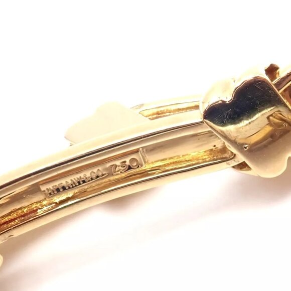 Authentic! Vintage Tiffany & Co 18k Yellow Gold Knot Link Necklace - Picture 5 of 10